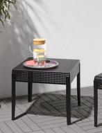 Bijzettafel salontafel zwart metaal vintage SJALVSTANDIG, Ophalen, Zo goed als nieuw, Metaal