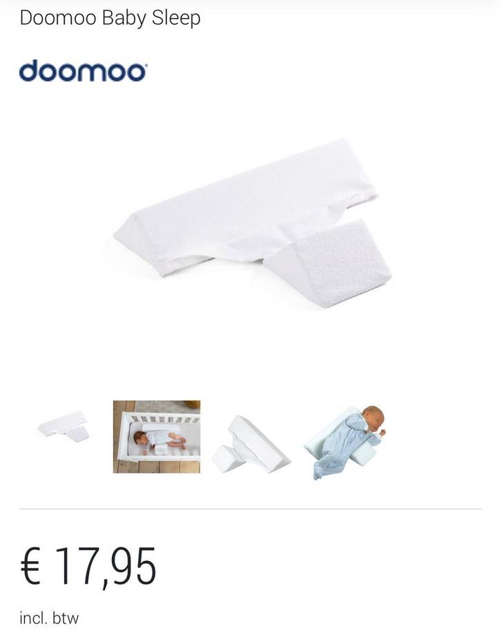 Doomoo baby sleep - Veiligheidskussen, Kinderen en Baby's, Kinderkamer | Beddengoed, Zo goed als nieuw, Overige typen, Wit, Jongetje of Meisje