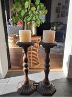 Gietijzeren kandelaars - 2 Stuks, Huis en Inrichting, Ophalen, Gebruikt, Overige kleuren, 50 tot 75 cm