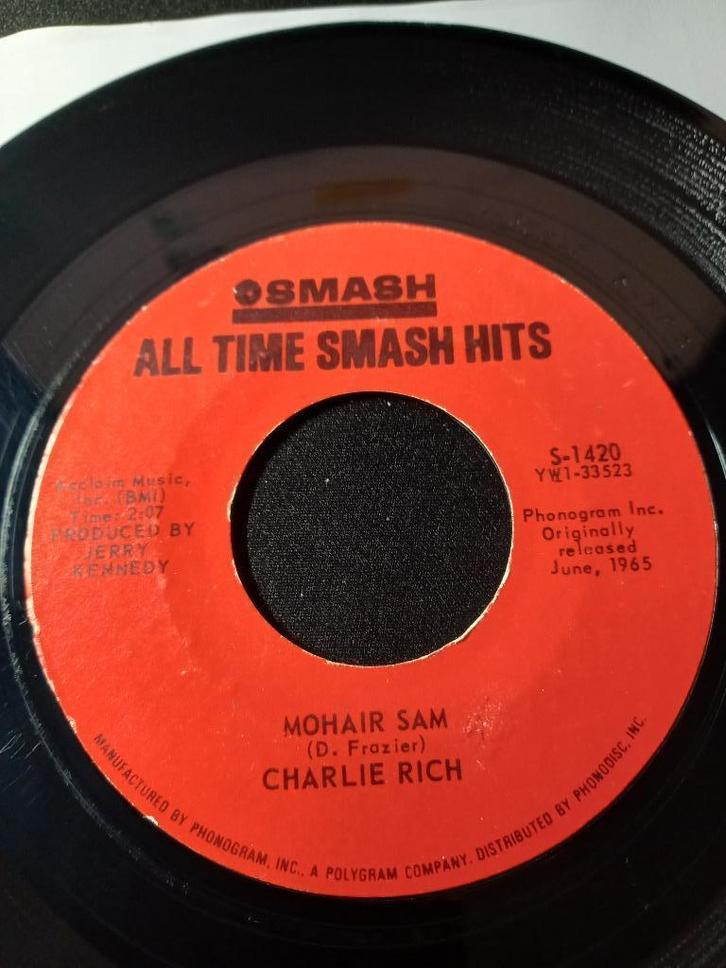 Charlie Rich ‎– Mohair Sam "Popcorn - Country" '7, Cd's en Dvd's, Vinyl Singles, Zo goed als nieuw, Single, Country en Western