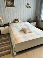 vintage slaapkamer dubbel bed, Comme neuf, Deux personnes, Enlèvement, Jaren 70 maar moderne stijl