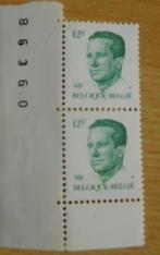 2 postzegels van 12F Koning Boudewijn, Verzenden, Postfris, Koninklijk huis