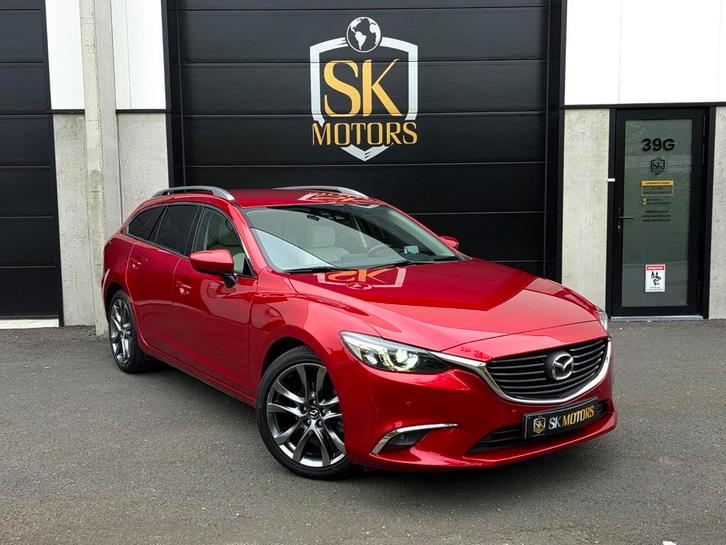 Mazda 6 2.0i NIEUWSTAAT Facelift Bose HUD Memory Leder Full, Auto's, Mazda, Bedrijf, Te koop, ABS, Achteruitrijcamera, Adaptieve lichten