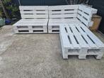 Tuinhoekbank pallet hout, Tuin en Terras, Ophalen
