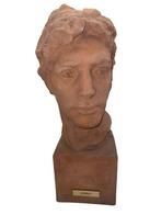 Victor Demanet tête d’homme terre cuite signée sculpture
