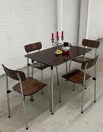 Vintage formica tafel met stoelen, Verzenden