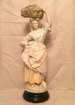 Sculpture Art Nouveau plâtre polychrome JARU 1900, Antiquités & Art, Art | Sculptures & Bois, Enlèvement ou Envoi