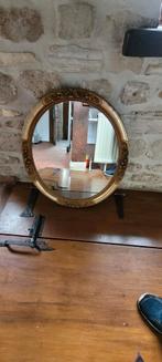 Oude ronde houten spiegel, Antiek en Kunst, Ophalen