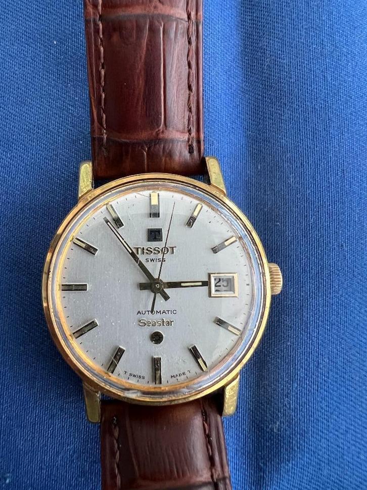 Tissot Swiss Automatic Seastar Vintage Herenhorloge, Handtassen en Accessoires, Horloges | Heren, Zo goed als nieuw, Polshorloge