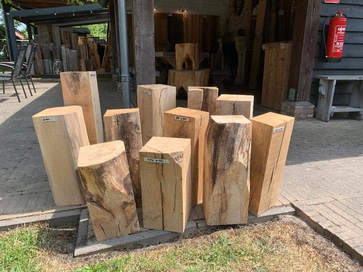 Eiken houten zuilen en meer sokkels & pilaren diverse maten, Huis en Inrichting, Woonaccessoires | Zuilen en Pilaren, Nieuw, Ophalen