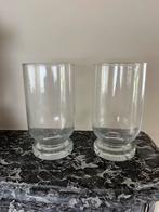 Glazen vaas/pot (2x), Ophalen, Zo goed als nieuw, Glas, Minder dan 50 cm