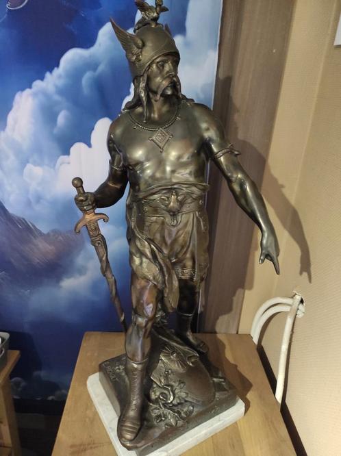 Statue originale en bronze d'Emile Picault (1880), Antiquités & Art, Antiquités | Bronze & Cuivre, Bronze, Enlèvement