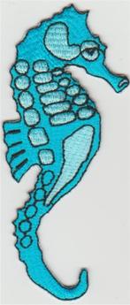 Zeepaardje stoffen opstrijk patch embleem #1, Verzamelen, Verzenden, Nieuw