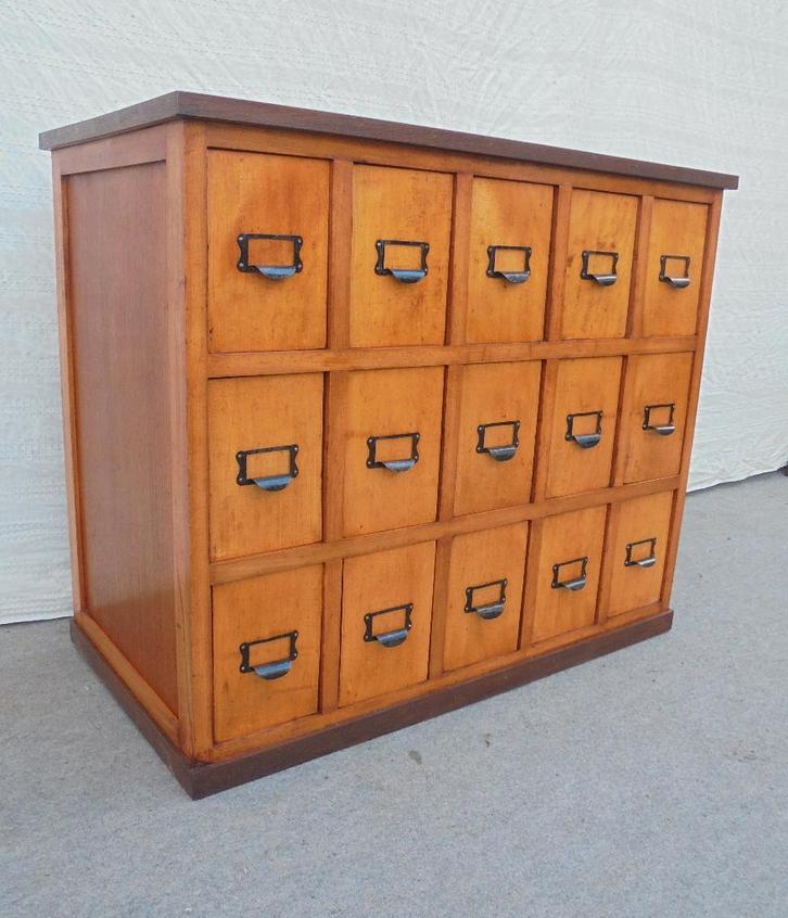 Ladekast  apothekerskast winkelkast schoolkast, Antiek en Kunst, Antiek | Meubels | Kasten, Ophalen of Verzenden