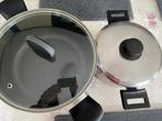 Set van 2 steelpannen met deksel inclusief een Tefal, Gebruikt