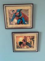 Spiderman en Superman vintage. Arquati Brev  kader., Antiek en Kunst, Kunst | Schilderijen | Abstract, Ophalen of Verzenden