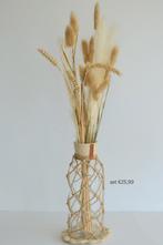 Vaas afgewerkt in macramé met droogbloemen, Huis en Inrichting, Ophalen of Verzenden, Nieuw