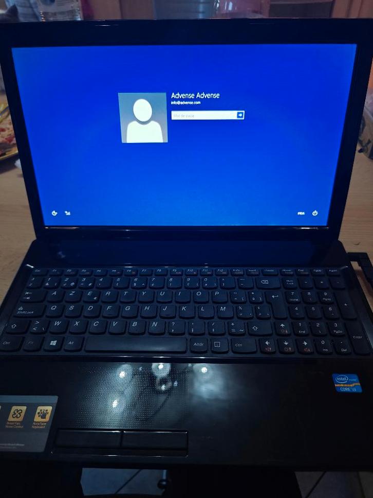 Pc portable Lenovo g580 Intel i3, Informatique & Logiciels, Chromebooks, Utilisé, 15 pouces, 4 GB ou moins, 256 GB ou plus, Azerty