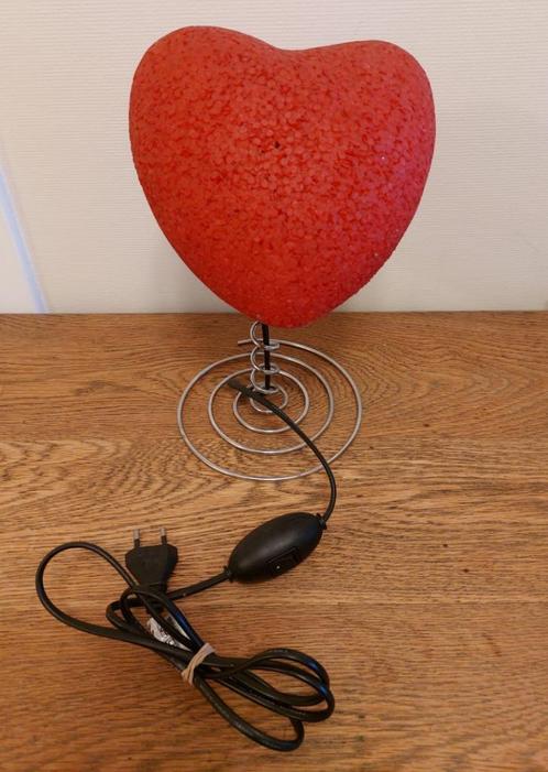 Vintage pop art hart lamp en hart fotoclips, Huis en Inrichting, Lampen | Tafellampen, Zo goed als nieuw, Minder dan 50 cm, Kunststof