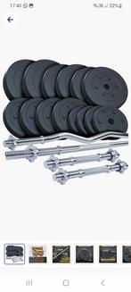 Halterset 80 kg, Sport en Fitness, Fitnessmaterialen, Ophalen, Zo goed als nieuw, Halterset