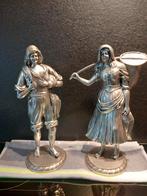 UITZONDERLIJK KOPPEL VISSERS IN TIN, Antiek en Kunst, Ophalen of Verzenden