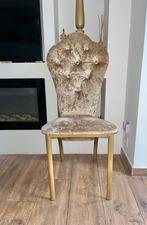 Fluwelen stoel, beige kleur, 12 stoelen beschikbaar, Huis en Inrichting, Stoelen, Ophalen, Overige materialen, Overige kleuren