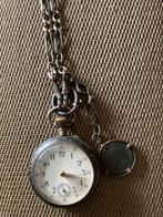 zilveren zakhorloge, Handtassen en Accessoires, Horloges | Antiek, Overige merken, Zakhorloge, Ophalen of Verzenden, Met ketting