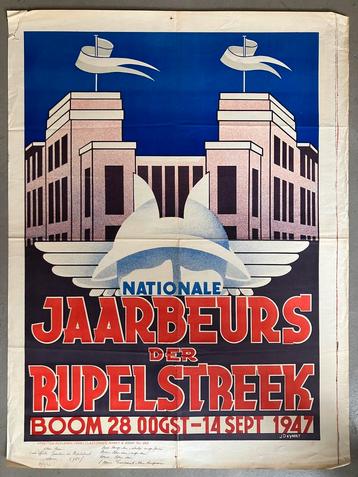 Affiche Nationale jaarbeurs der Rupelstreek Boom 1947