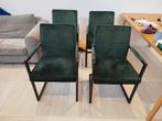 Vier groene stoelen kick collection, Huis en Inrichting, Stoelen, Ophalen, Gebruikt, Overige kleuren, Vier