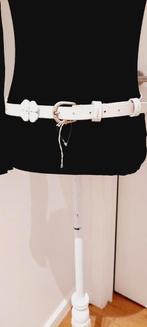 Ceinture blanche cuir made in italie des années70 comme neuf, Ophalen, Zo goed als nieuw, Heupriem