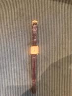 Gouden vergulde polshorloge Omega De Ville 1417 met leren, Ophalen of Verzenden, Zo goed als nieuw, Polshorloge