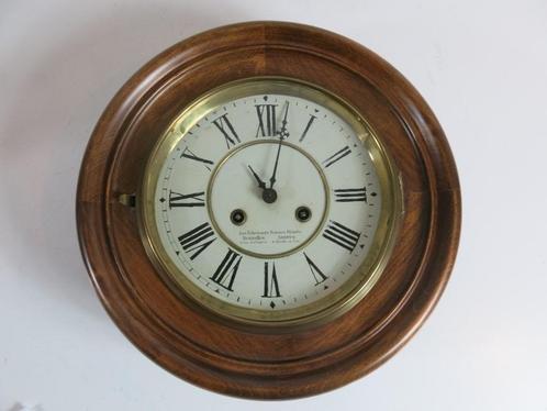 Art deco houten schoolbel Junghans Suisses Réunis ca 1920, Antiek en Kunst, Antiek | Klokken, Ophalen of Verzenden