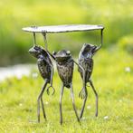 Metalen tafel met drie kikkers - Mooievogels, Ophalen of Verzenden, Nieuw, Rond, Metaal
