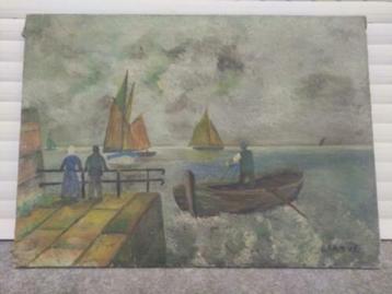 huile sur toile marine signe gustave camus beschikbaar voor biedingen