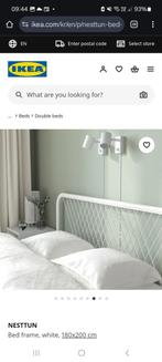 Bed ikea 'nesttun', Huis en Inrichting, Slaapkamer | Bedden, Ophalen, Gebruikt, Wit, Tweepersoons