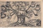 Postkaart - Stamboom van het Belgisch koningshuis uit 1910, Ophalen of Verzenden, Gebruikt, Kaart, Foto of Prent