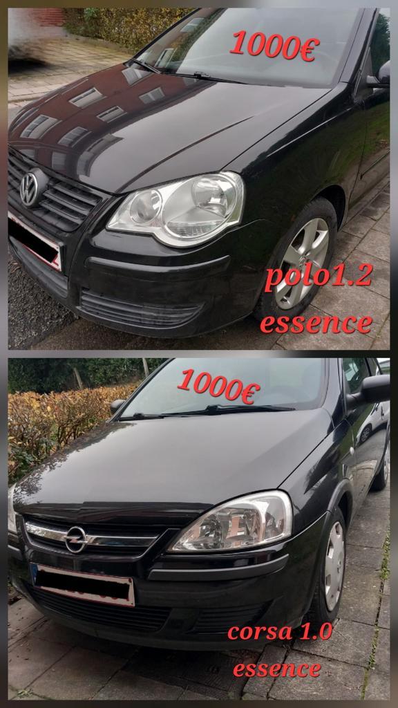 Polo et/ou Corsa (Bien lire l’annonce), Autos, Volkswagen, Particulier, Polo, Essence, 3 portes, Boîte manuelle, Noir, Enlèvement