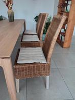 Rieten stoelen, Huis en Inrichting, Ophalen, Gebruikt, Bruin, Hout