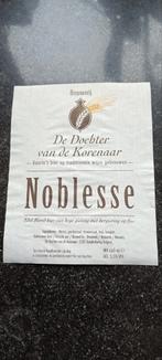 Bieretiket noblesse br dochter vd korenaar, Verzamelen, Ophalen of Verzenden, Zo goed als nieuw