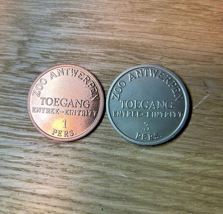 Toegangen Zoo Antwerpen / Planckendael, Postzegels en Munten, Munten | België, Losse munt, Ophalen of Verzenden