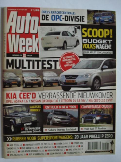 AutoWeek 15-2007 Opel OPC/Citroën Visa Chrono/C4/Nissan Qash, Livres, Autos | Brochures & Magazines, Utilisé, Général, Envoi