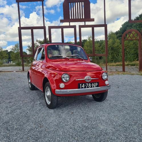 oldtimer, Auto's, Oldtimers, Particulier, Fiat, Benzine, Berline, 2 deurs, Handgeschakeld, Rood, Zwart, Kunstmatig leder, Achterwielaandrijving
