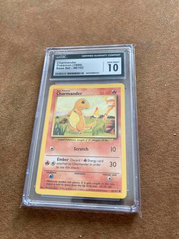 Pokemon Charmander graded kaart beschikbaar voor biedingen