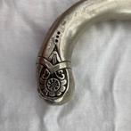 Canne argent.  Début 1900. Signée, Antiquités & Art, Curiosités & Brocante