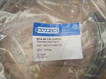Klembanden RVS - Sufix 60-110MM - 100 Stuks - NIEUW beschikbaar voor biedingen