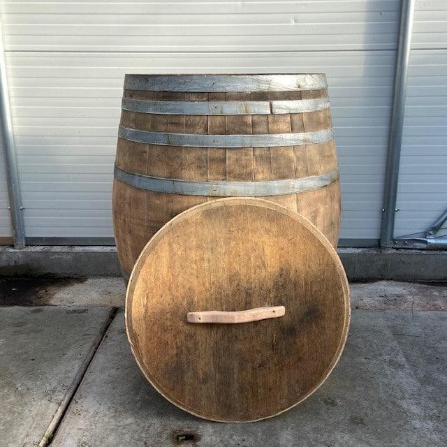 Eikenhouten wijnvat 500 liter dompelbad, ijsbad, Jardin & Terrasse, Barils de pluie, Comme neuf, Bois, 150 litres ou plus, Enlèvement ou Envoi
