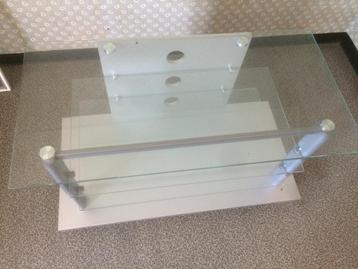 Tv tafel, Maison & Meubles, Tables | Tables de salon, Enlèvement, Utilisé, Verre