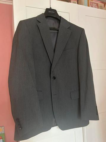 Grijze colbert blazer jas met lichtgrijs streepje beschikbaar voor biedingen