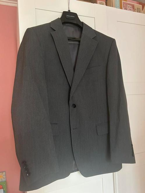 Grijze colbert blazer jas met lichtgrijs streepje, Kleding | Heren, Kostuums en vesten, Zo goed als nieuw, Grijs, Ophalen of Verzenden