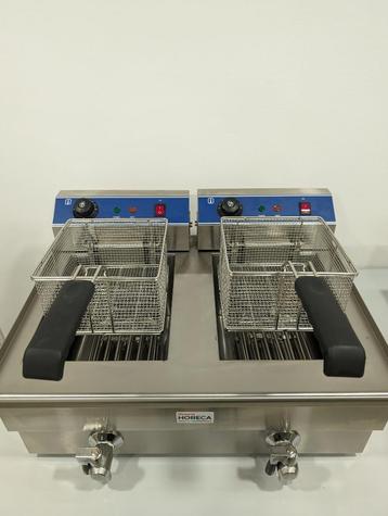 *NEUVE* Friteuse professionnelle double cuves inox disponible aux enchères